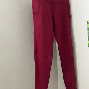 Red High-Waisted Leggings